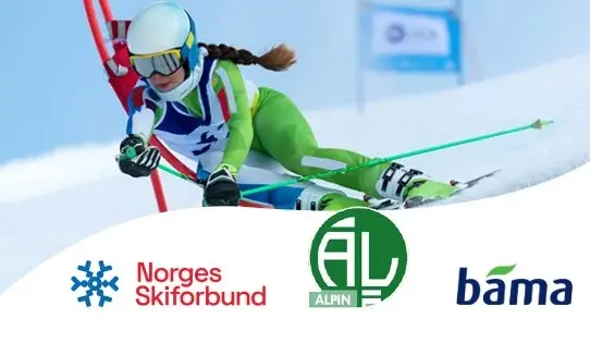 Bilde av alpinkjører på Bama Alpinfestival
