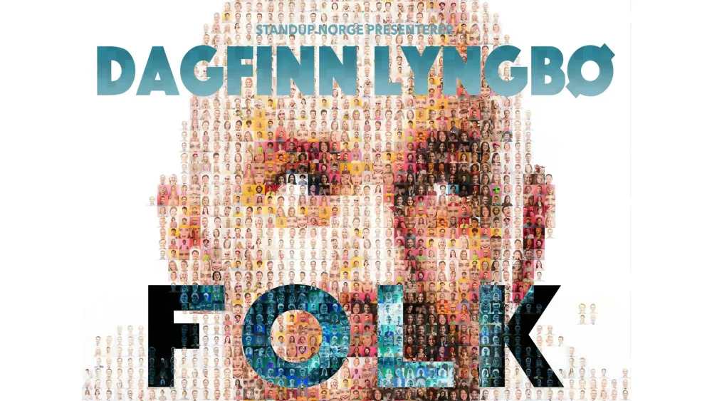 Plakat av Dagfinn Lyngbø sin forestilling Folk.