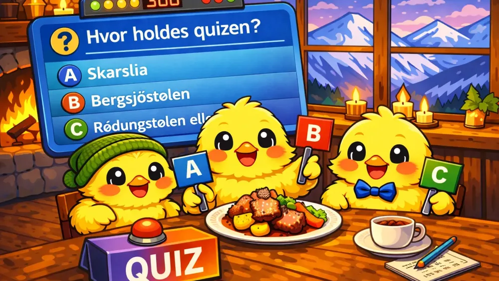 Ai-generert bilde: Påskequiz på Skarslia